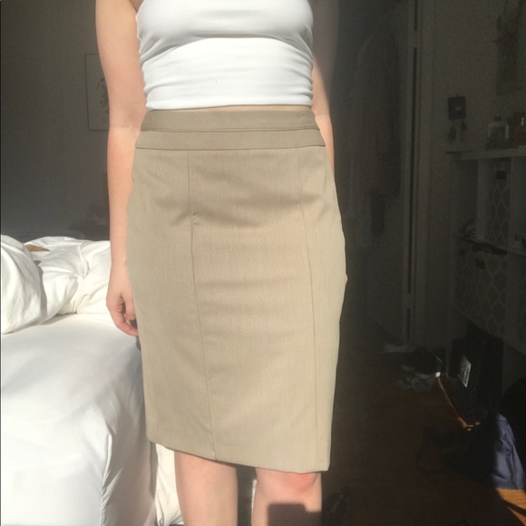 Tan Pencil Skirt - Picture 1 of 3